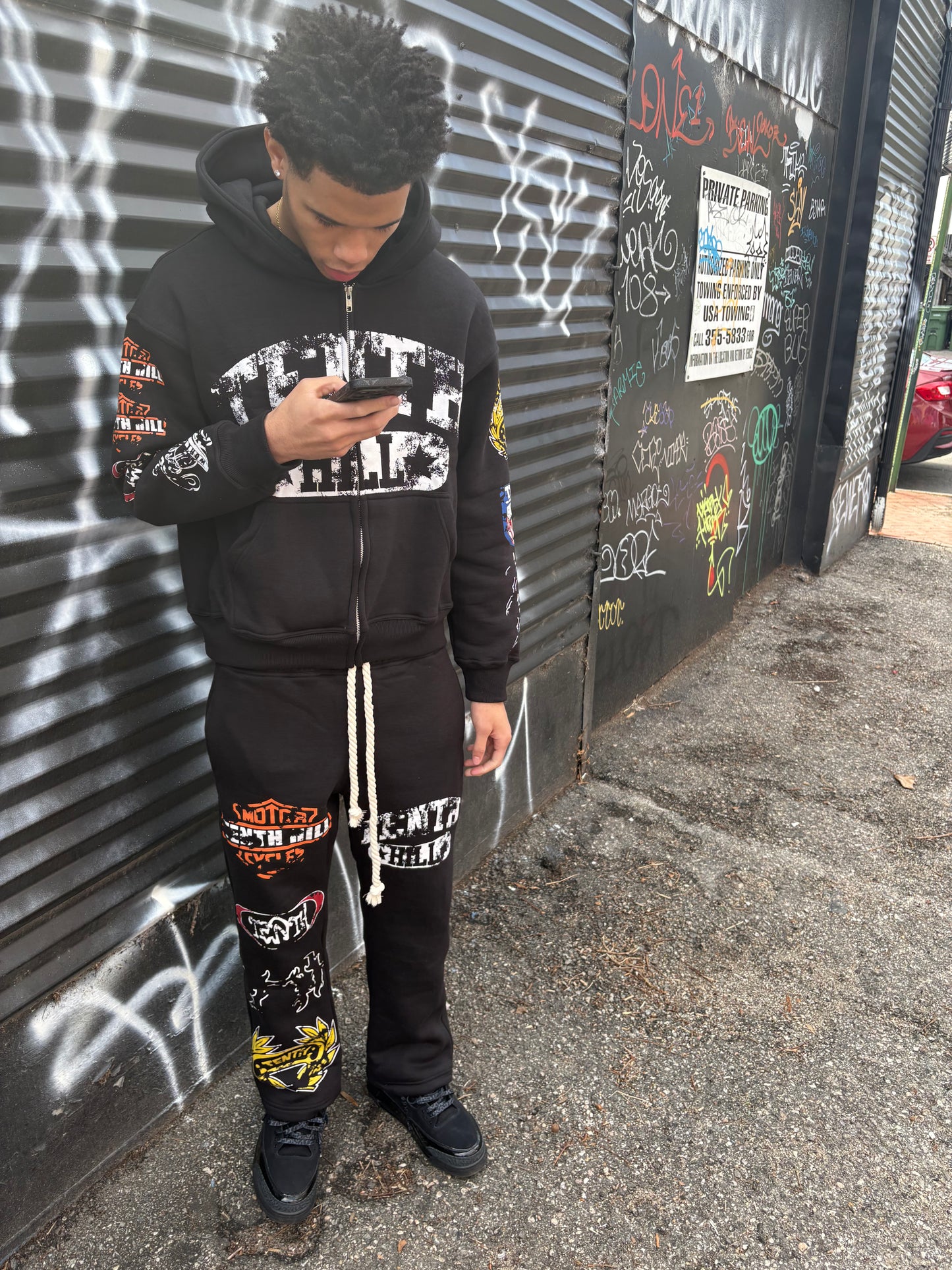 BLACK "PATCHWORK" SET