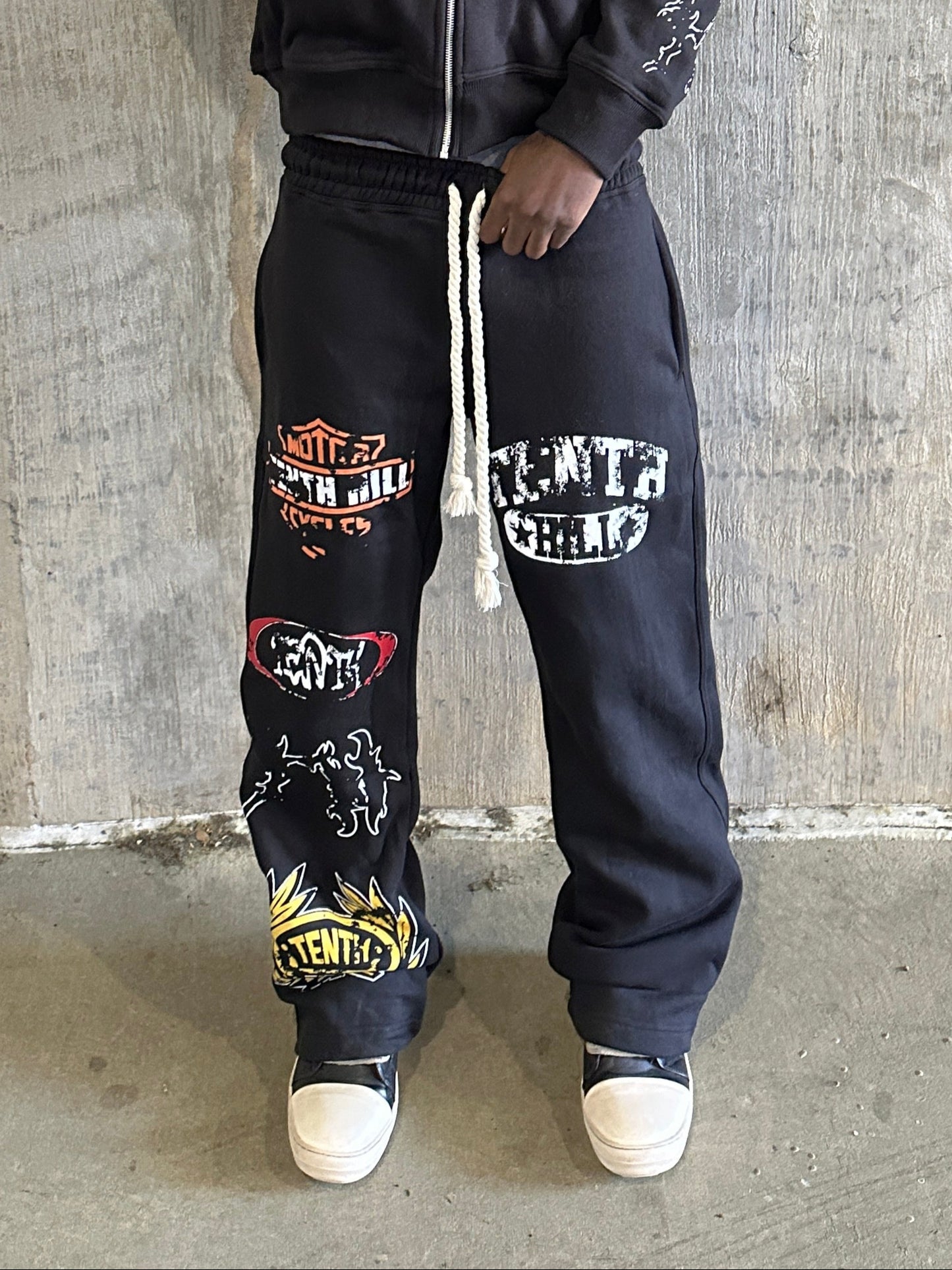 Black "Patchwork" Sweats