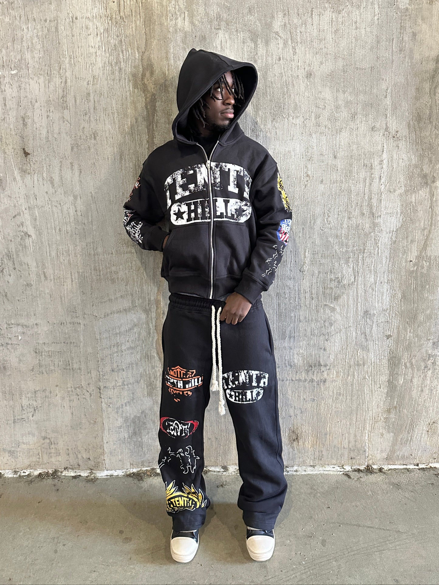 BLACK "PATCHWORK" SET